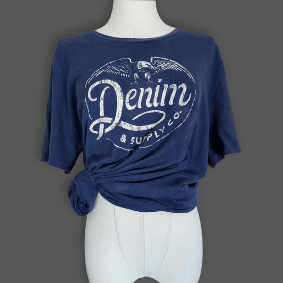 Vintage Blue Denim & Supply Tee, Men's L - Picture 1 of 6
